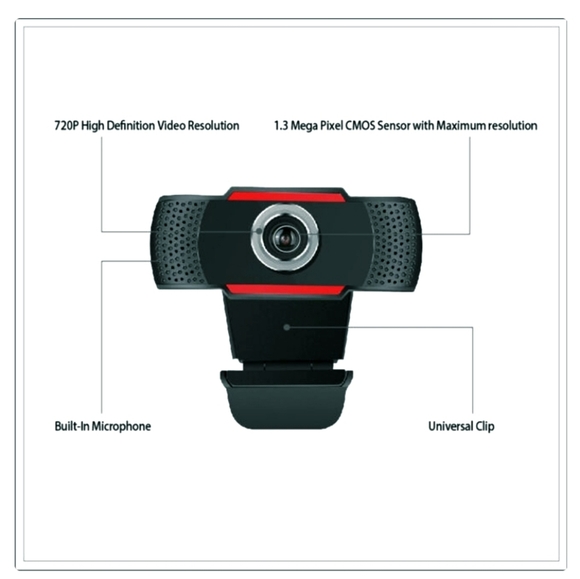 Adesso CyberTrack H3 720P HD USB Webcam with Built in Microphone New - Picture 13 of 14